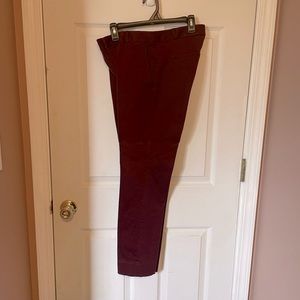 Maroon Banana Republic straight leg pants